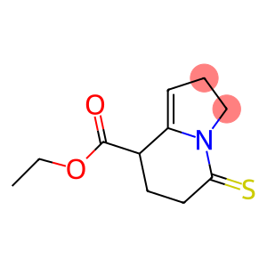 8-Indolizinecarboxylic  acid,  2,3,5,6,7,8-hexahydro-5-thioxo-,  ethyl  ester