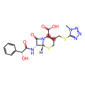 7-[(2-Hydroxy-2-phenylacetyl)amino]-3-[(1-methyltetrazol-5-yl)sulfanylmethyl]-8-oxo-5-thia-1-azabicyclo[4.2.0]oct-2-ene-2-carboxylic acid