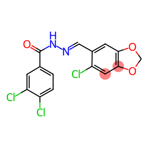 3,4-dichloro-N'-[(6-chloro-1,3-benzodioxol-5-yl)methylene]benzohydrazide