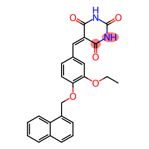 5-(3-ETHOXY-4-(NAPHTHALEN-1-YLMETHOXY)BENZYLIDENE)PYRIMIDINE-2,4,6(1H,3H,5H)-TRIONE