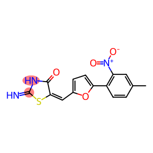 5-[(5-{2-nitro-4-methylphenyl}-2-furyl)methylene]-2-imino-1,3-thiazolidin-4-one