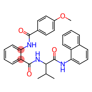 Benzamide, 2-[(4-methoxybenzoyl)amino]-N-[2-methyl-1-[(1-naphthalenylamino)carbonyl]propyl]- (9CI)