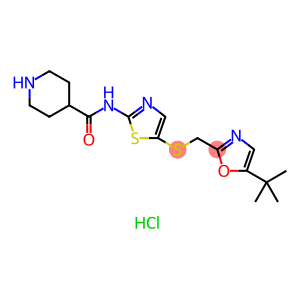 N-[5-[[[5-(1,1-Dimethylethyl)-2-oxazolyl]methyl]thio]-2-thiazolyl]-4-piperidinecarboxamide hydrochloride