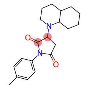 1-(4-methylphenyl)-3-octahydro-1(2H)-quinolinyl-2,5-pyrrolidinedione