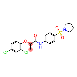 2-(2,4-dichlorophenoxy)-N-[4-(1-pyrrolidinylsulfonyl)phenyl]propanamide