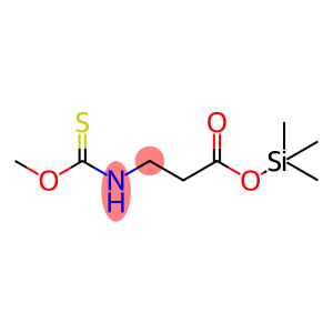 β-Alanine, N-(methoxythioxomethyl)-, trimethylsilyl ester