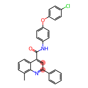 4-Quinolinecarboxamide, N-[4-(4-chlorophenoxy)phenyl]-8-methyl-2-phenyl-