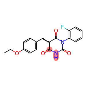 (5E)-5-[(4-ethoxyphenyl)methylidene]-1-(2-fluorophenyl)-1,3-diazinane-2,4,6-trione