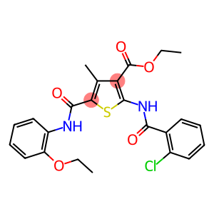 ethyl 2-[(2-chlorobenzoyl)amino]-5-[(2-ethoxyanilino)carbonyl]-4-methylthiophene-3-carboxylate