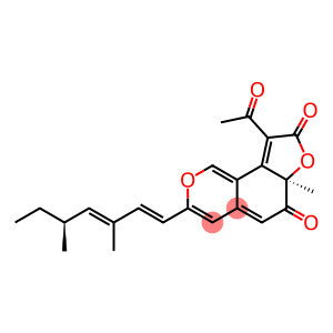 6H-Furo[2,3-h]-2-benzopyran-6,8(6aH)-dione, 9-acetyl-3-[(1E,3E,5S)-3,5-dimethyl-1,3-heptadien-1-yl]-6a-methyl-, (6aR)-