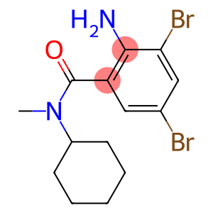 Benzamide, 2-amino-3,5-dibromo-N-cyclohexyl-N-methyl-