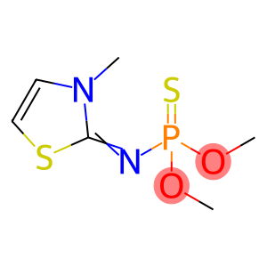 N-(3-Methyl-4-thiazolin-2-ylidene)amidothiophosphoric acid O,O-dimethyl ester