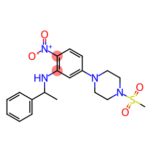 5-(4-methylsulfonylpiperazin-1-yl)-2-nitro-N-(1-phenylethyl)aniline