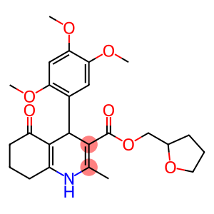 tetrahydrofuran-2-ylmethyl 2-methyl-5-oxo-4-(2,4,5-trimethoxyphenyl)-1,4,5,6,7,8-hexahydroquinoline-3-carboxylate