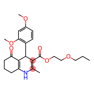 2-propoxyethyl 4-(2,4-dimethoxyphenyl)-2-methyl-5-oxo-1,4,5,6,7,8-hexahydro-3-quinolinecarboxylate