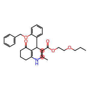 2-propoxyethyl 4-[2-(benzyloxy)phenyl]-2-methyl-5-oxo-1,4,5,6,7,8-hexahydro-3-quinolinecarboxylate