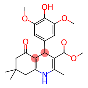 methyl 4-(4-hydroxy-3,5-dimethoxyphenyl)-2,7,7-trimethyl-5-oxo-1,4,5,6,7,8-hexahydro-3-quinolinecarboxylate