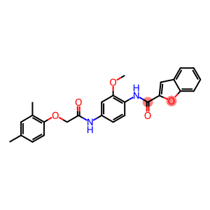 N-(4-{[(2,4-dimethylphenoxy)acetyl]amino}-2-methoxyphenyl)-1-benzofuran-2-carboxamide