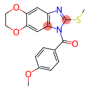 methyl 4-{[2-(methylsulfanyl)-6,7-dihydro-1H-[1,4]dioxino[2,3-f]benzimidazol-1-yl]carbonyl}phenyl ether