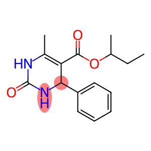 5-Pyrimidinecarboxylic acid, 1,2,3,4-tetrahydro-6-methyl-2-oxo-4-phenyl-, 1-methylpropyl ester