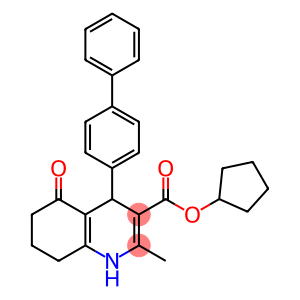 cyclopentyl 4-(biphenyl-4-yl)-2-methyl-5-oxo-1,4,5,6,7,8-hexahydroquinoline-3-carboxylate