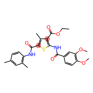 ethyl 2-[(3,4-dimethoxybenzoyl)amino]-5-[(2,4-dimethylanilino)carbonyl]-4-methyl-3-thiophenecarboxylate