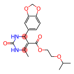 2-isopropoxyethyl 4-(1,3-benzodioxol-5-yl)-6-methyl-2-oxo-1,2,3,4-tetrahydro-5-pyrimidinecarboxylate