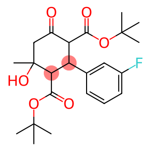 di(tert-butyl) 2-(3-fluorophenyl)-4-hydroxy-4-methyl-6-oxo-1,3-cyclohexanedicarboxylate