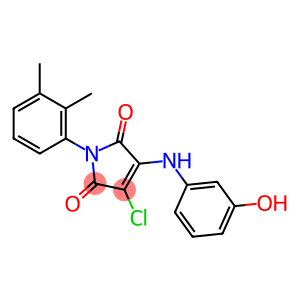 1H-Pyrrole-2,5-dione, 3-chloro-1-(2,3-dimethylphenyl)-4-[(3-hydroxyphenyl)amino]-