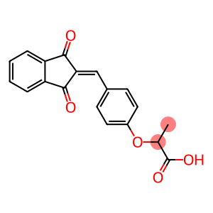 2-{4-[(1,3-dioxo-1,3-dihydro-2H-inden-2-ylidene)methyl]phenoxy}propanoic acid