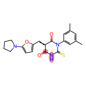 1-(3,5-dimethylphenyl)-5-{[5-(1-pyrrolidinyl)-2-furyl]methylene}-2-thioxodihydro-4,6(1H,5H)-pyrimidinedione