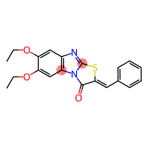 2-benzylidene-6,7-diethoxy[1,3]thiazolo[3,2-a]benzimidazol-3(2H)-one