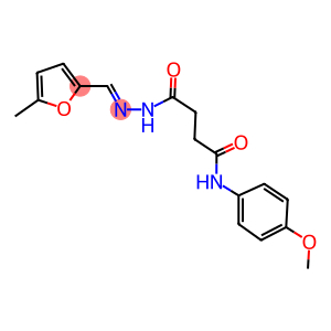 N-(4-methoxyphenyl)-4-{2-[(5-methyl-2-furyl)methylene]hydrazino}-4-oxobutanamide