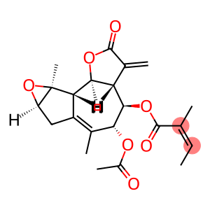 (Z)-2-Methyl-2-butenoic acid [(3aS)-5α-(acetyloxy)-2,3,3a,4,5,7,7aα,8a,8bβ,8cα-decahydro-6,8aα-dimethyl-3-methylene-2-oxooxireno[2,3]azuleno[4,5-b]furan-4β-yl] ester