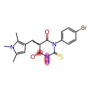 1-(4-bromophenyl)-2-thioxo-5-[(1,2,5-trimethyl-1H-pyrrol-3-yl)methylene]dihydro-4,6(1H,5H)-pyrimidinedione