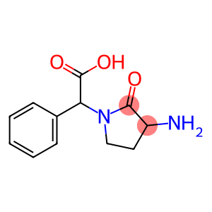 1-Pyrrolidineacetic  acid,  3-amino-2-oxo--alpha--phenyl-