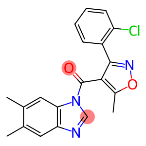 [3-(2-chlorophenyl)-5-methyl-1,2-oxazol-4-yl]-(5,6-dimethylbenzimidazol-1-yl)methanone