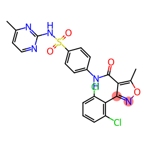 (3-(2,6-DICHLOROPHENYL)-5-METHYLISOXAZOL-4-YL)-N-(4-(((4-METHYLPYRIMIDIN-2-YL)AMINO)SULFONYL)PHENYL)FORMAMIDE