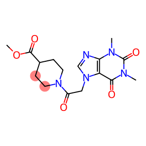 methyl 1-(2-(1,3-dimethyl-2,6-dioxo-2,3-dihydro-1H-purin-7(6H)-yl)acetyl)piperidine-4-carboxylate