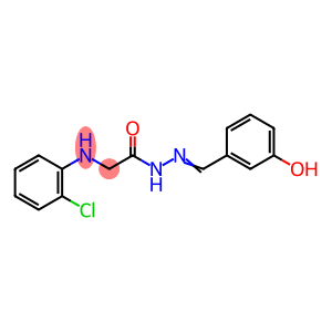 2-[(2-chlorophenyl)amino]-N'-[(E)-(3-hydroxyphenyl)methylidene]acetohydrazide (non-preferred name)