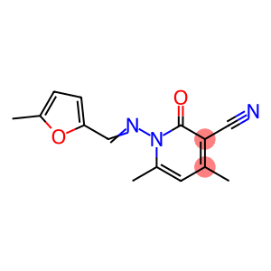 4,6-dimethyl-1-{[(5-methyl-2-furyl)methylene]amino}-2-oxo-1,2-dihydro-3-pyridinecarbonitrile