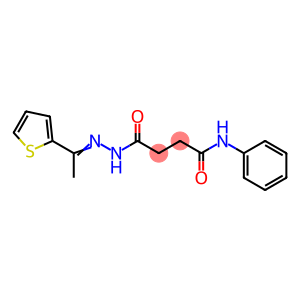 4-oxo-N-phenyl-4-{(2E)-2-[1-(thiophen-2-yl)ethylidene]hydrazinyl}butanamide