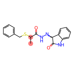 2-(benzylsulfanyl)-N'-(2-oxo-1,2-dihydro-3H-indol-3-ylidene)propanohydrazide