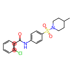 Benzamide, 2-chloro-N-[4-[(4-methyl-1-piperidinyl)sulfonyl]phenyl]-