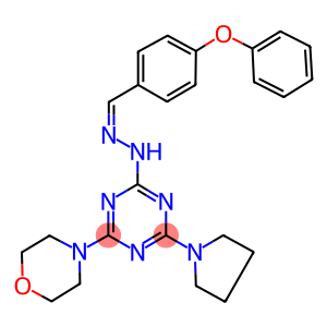 4-phenoxybenzaldehyde [4-(4-morpholinyl)-6-(1-pyrrolidinyl)-1,3,5-triazin-2-yl]hydrazone