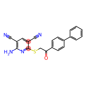 2-amino-6-[(2-[1,1'-biphenyl]-4-yl-2-oxoethyl)sulfanyl]pyridine-3,5-dicarbonitrile