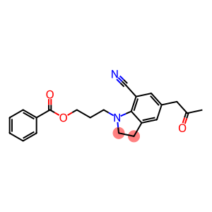 1-[3-(BENZOYLOXY)PROPYL]-2,3-DIHYDRO-5-(2-OXOPROPYL)-1H-INDOLE-7-CARBONITRILE