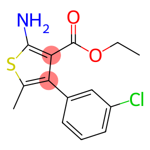 2-氨基-4-(3-氯苯基)-5-甲基噻吩-3-羧酸乙酯