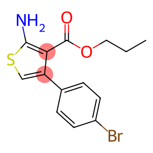2-amino-4-(4-bromophenyl)thiophene-3-carboxylic acid propyl ester