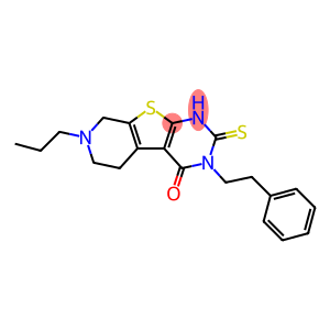 3-(2-phenylethyl)-7-propyl-2-sulfanyl-5,6,7,8-tetrahydropyrido[4',3':4,5]thieno[2,3-d]pyrimidin-4(3H)-one